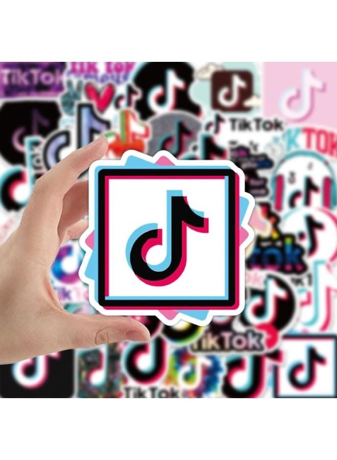 50-Piece Waterproof Self Adhesive Cool Vinyl Decal Graffiti Sticker Set, Cool Waterproof Vinyl Sticker Set - Image 4