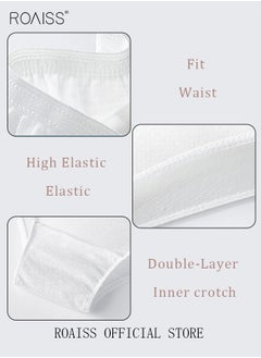 roaiss 20 Pack Set Women's Disposable Briefs Pregnant Confinement Postpartum Sterile High Stretch Panties Mid-waist Hygiene Soft Underpants Individual Package Underwear White  - Image 4
