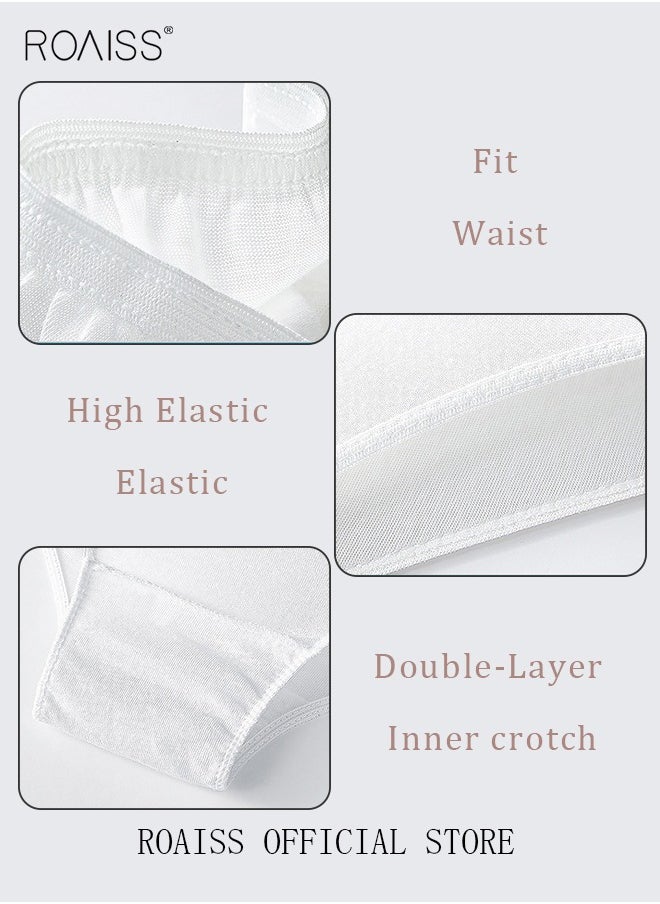 roaiss 20 Pack Set Women's Disposable Briefs Pregnant Confinement Postpartum Sterile High Stretch Panties Mid-waist Hygiene Soft Underpants Individual Package Underwear White  - Image 4
