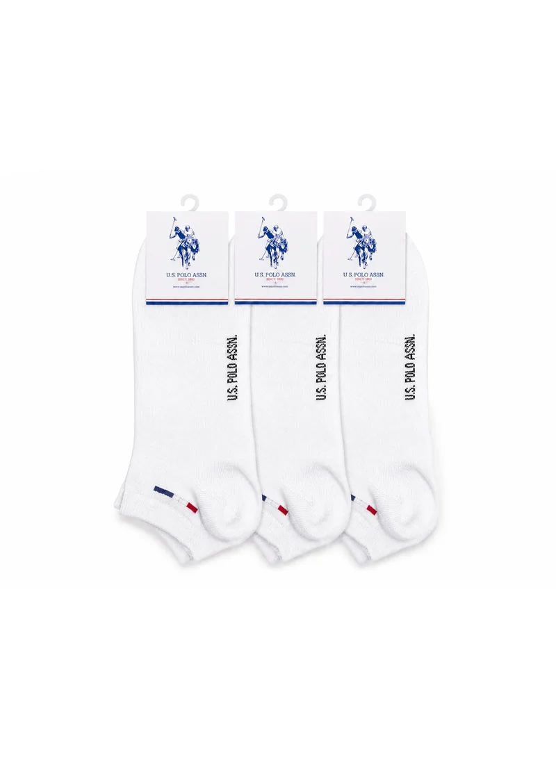يو اس بولو اسن U.S. Polo Assn. Mens Ankle Socks White