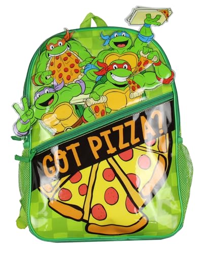 INTIMO حقيبة ظهر سلاحف النينجا المراهقين TMNT حصلت على بيتزا سفر أطفال مدرسة حقيبة كتاب 3D - Image 2