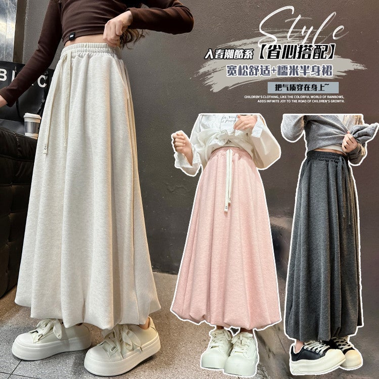 Girl'S Flower Bud Skirt Style Western Style Flower Bud Glutinous Rice Skirt Three Color Flower Bud Loose Skirt - Image 4