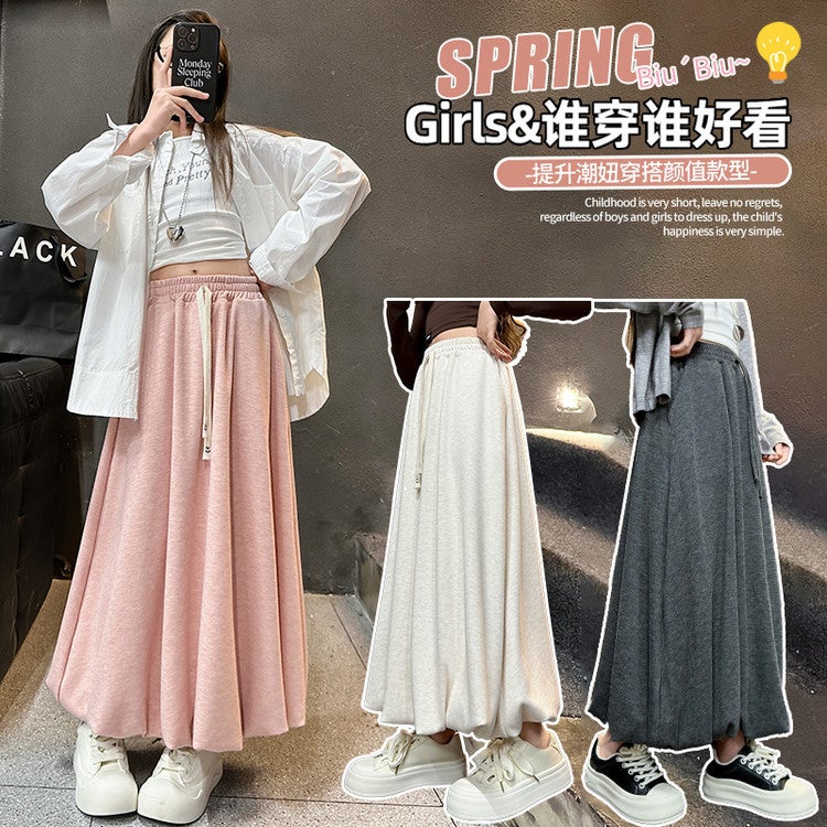 Girl'S Flower Bud Skirt Style Western Style Flower Bud Glutinous Rice Skirt Three Color Flower Bud Loose Skirt - Image 3