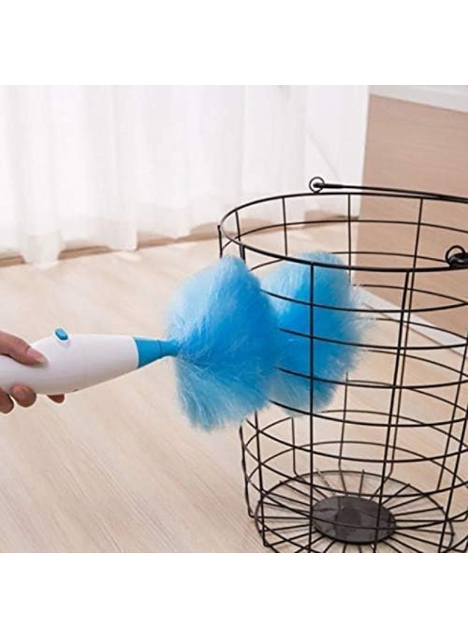 Veecap Creation Hand-Held, Sward Go Dust Electric Feather Spin Motorised Cleaning Brush Set Home Duster Feather Dust Cleaner Brush for Home, Office, Car - Image 4