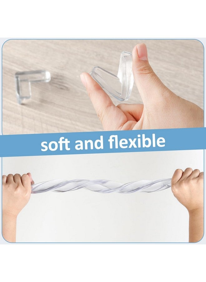 POIKSHARK Edge Corner Protector Baby Proofing 6.6ft (2M) with 8 Corners, Clear Soft Corner Protectors Baby Proof, Furniture Corner Guard & Edge Safety, Edge Protector for Table and Fireplace - Image 3