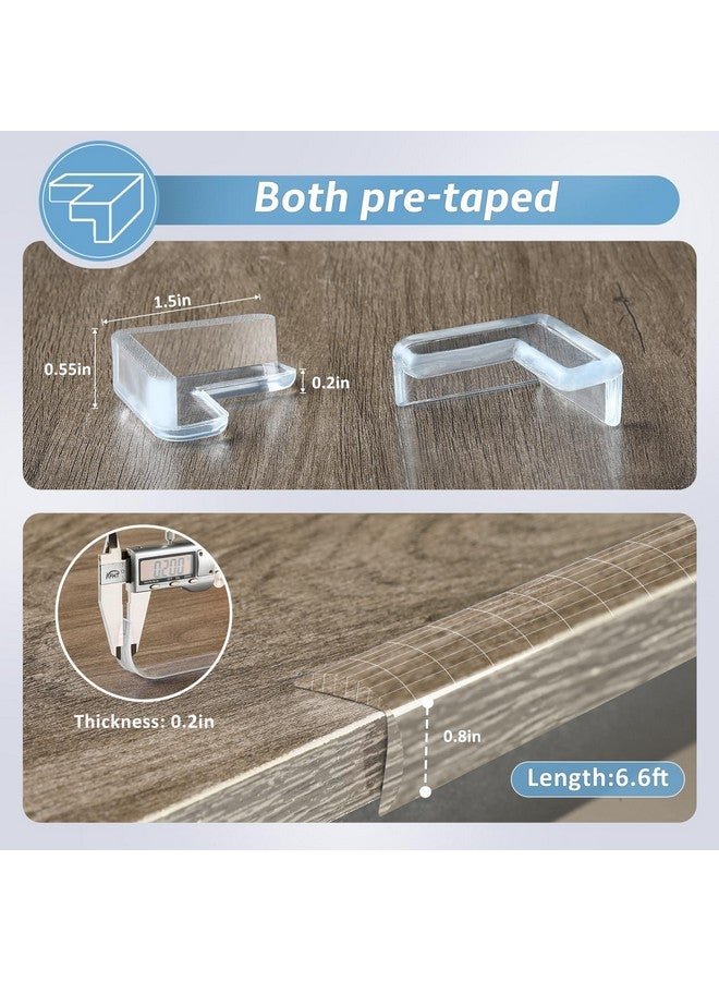 POIKSHARK Edge Corner Protector Baby Proofing 6.6ft (2M) with 8 Corners, Clear Soft Corner Protectors Baby Proof, Furniture Corner Guard & Edge Safety, Edge Protector for Table and Fireplace - Image 5