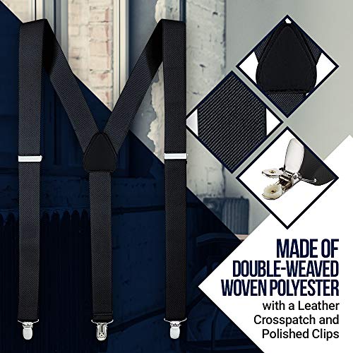 HOLD'EM HoldEm JuniorAdults Men Adjustable Elastic Solid 1 Suspenders Featuring STURDY POLISHED CLIPSTan XL - Image 3