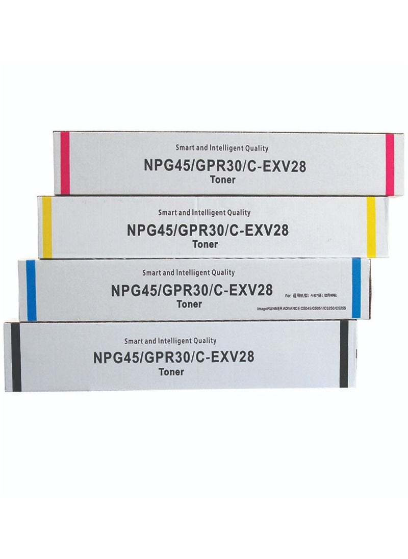 Office Maker - Office maker Compatible Canon C-EXV28 Toner Black/Cyan/yellow/Magenta Use in Image Runner - IR Adv C5250/C5255/C5045/C5051I - Image 1