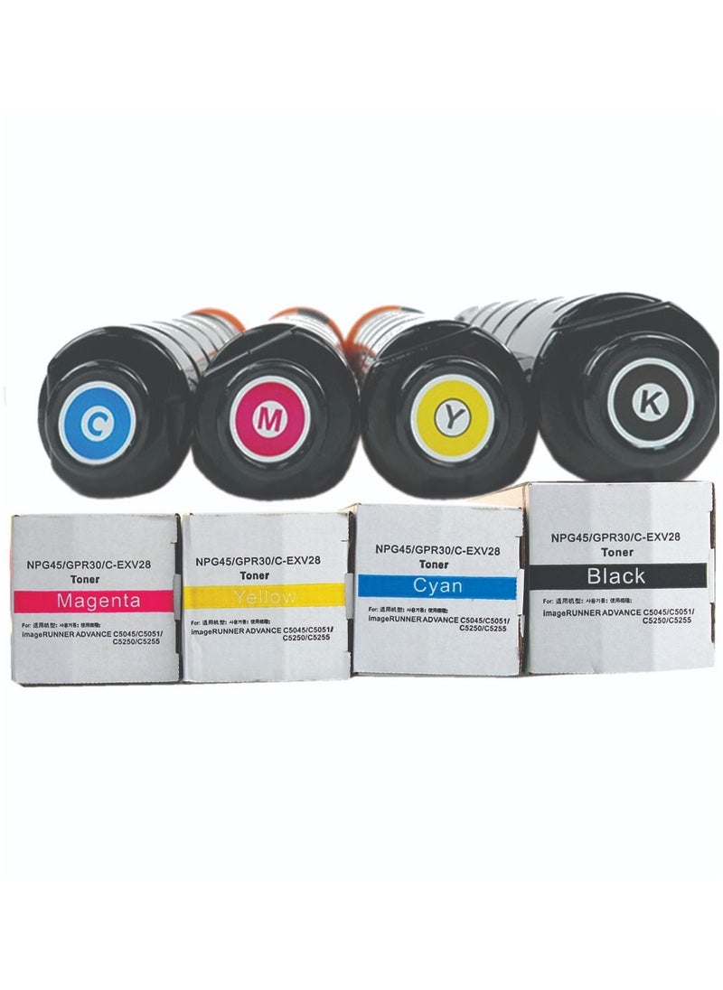 Office Maker - Office maker Compatible Canon C-EXV28 Toner Black/Cyan/yellow/Magenta Use in Image Runner - IR Adv C5250/C5255/C5045/C5051I - Image 1