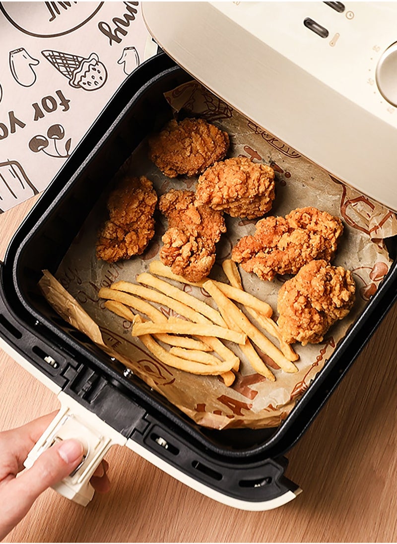 Generic Non-Stick Air Fryer Paper Tray – Waterproof & Greaseproof Baking Paper Mat – Heat-Resistant Oil Paper for Roasting, Steaming, Grilling & Baking – Disposable Cooking Liner for Air Fryer, Oven, Steamer & Baking Tin – Essential Kitchen Tool for Frying & Cooking  - Image 2