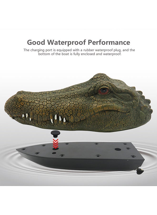 Flytec V002 RC Boat 2.4G Remote Control Electric Racing Boat for Pools with Simulation Crocodile Head Spoof Toy - pzsku/Z39694B6FF25B20330914Z/45/_/1697193810/3fb6ea2c-ec6c-4a63-80cf-b72d611464ba