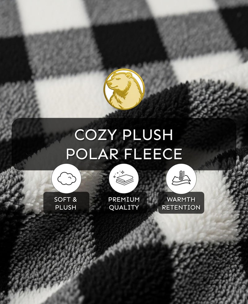 Andrew Scott Men's Plush Polar Fleece Long Nightshirt | Warm & Soft Henley Collar Sleep Lounge Shirt | Multi Packs - Image 4