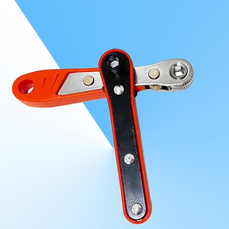 Yellow-Green Mini Quick Ratchet Wrench 1/4in Drive 6.35mm Bit Socket Wrench - Image 3