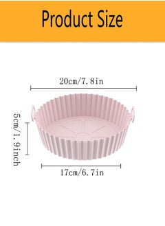 Generic Air Fryer Silicone Liners, 4 Pack Air Fryer Silicone Pot Reusable Air Fryer Silicone Basket Easy Cleaning Air fryers Silicone Pot for Oven Microwave Accessories(Pink Gray Red Blue)  - Image 2