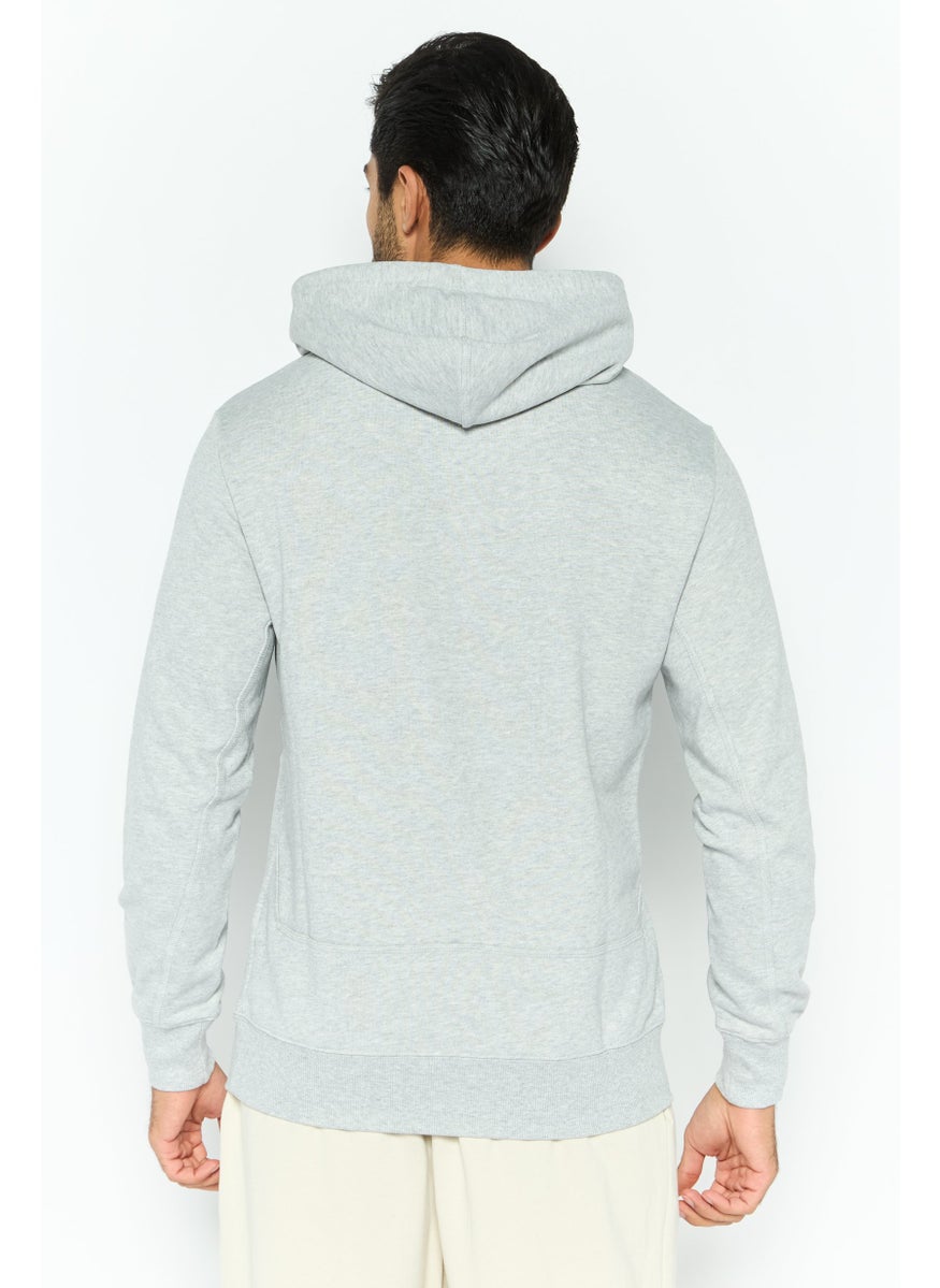 PUMA Men Sportswear Fit Long Sleeve Outdoor Hooded Sweatshirt, Grey  - Image 4