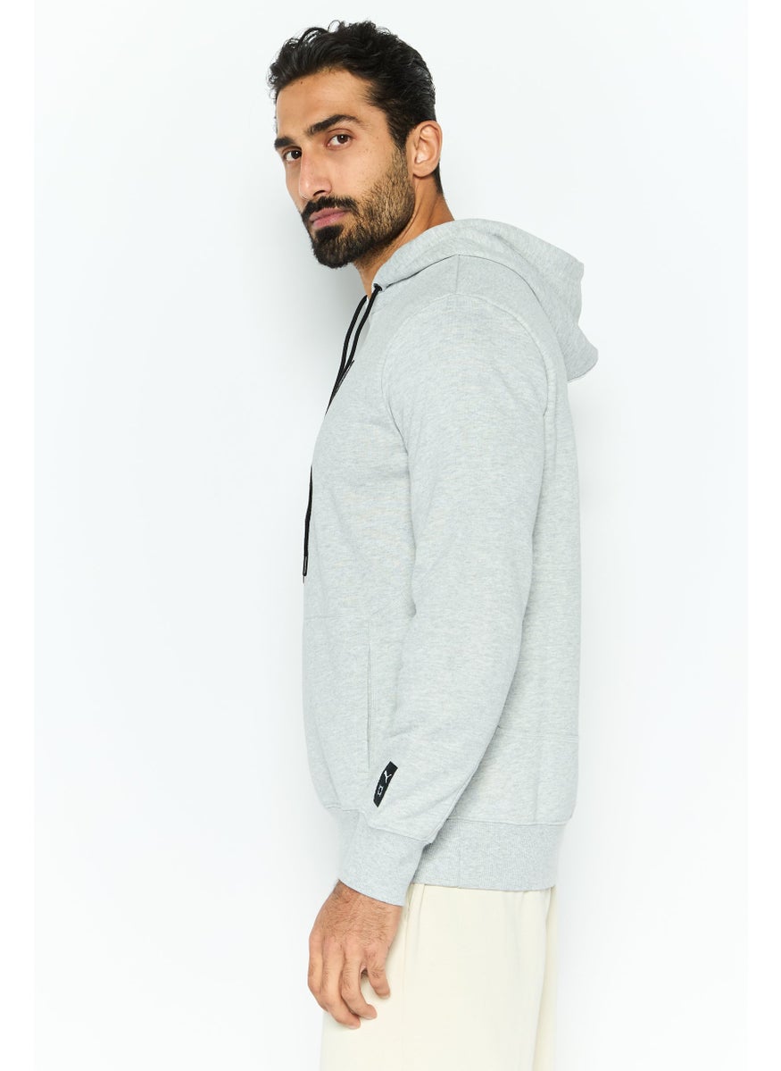 PUMA Men Sportswear Fit Long Sleeve Outdoor Hooded Sweatshirt, Grey  - Image 3