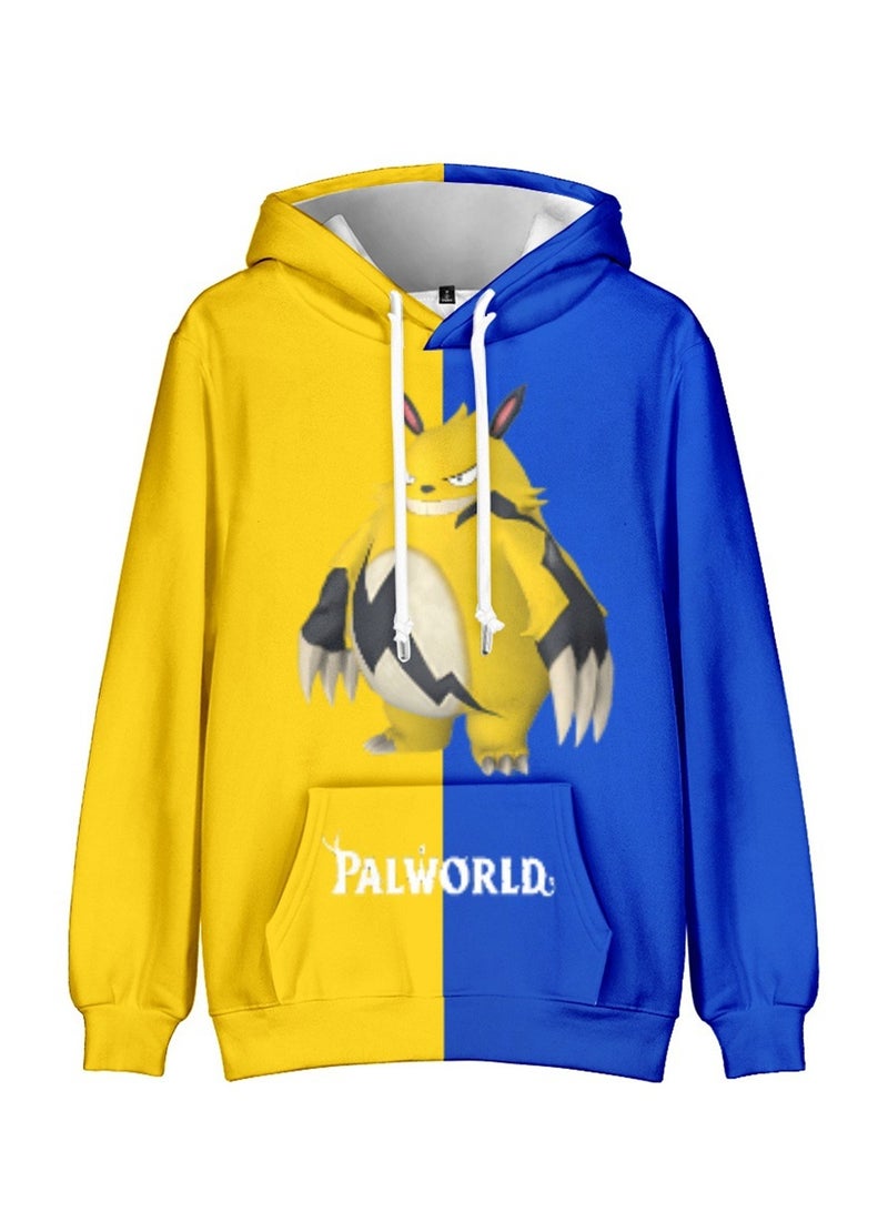 Palworld Phantom Beast Palu Animation Printed Hooded Sweatshirt for Adults and Children - Image 1