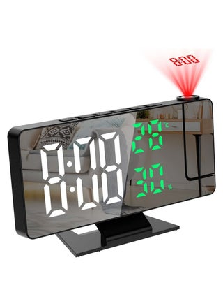 180° Rotation Projection Digital Alarm Clock Temperature Humidity Night Mode Snooze Table Clock 12/24H USB Projector LED Clock - pzsku/Z39699DBEC164AC7E1470Z/45/_/1705402814/bed6b5e1-04ca-485a-860f-6c010490bf36