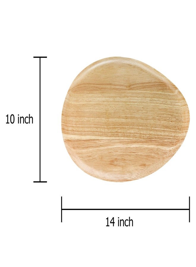 AeraVida Oval-Shaped Brown Rain Tree Wooden Serving Platter | Decorative Serving Platter | Wood Serving Tray or Platter | Wooden Serving Platter for Food - Image 4