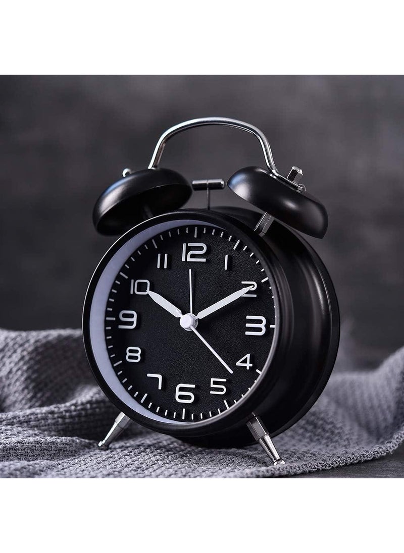 Valkyrie - Silent Flows 16CM Alarm Table Alarm Clock with Seconds Loud Ringtone Large Size Black - Image 1
