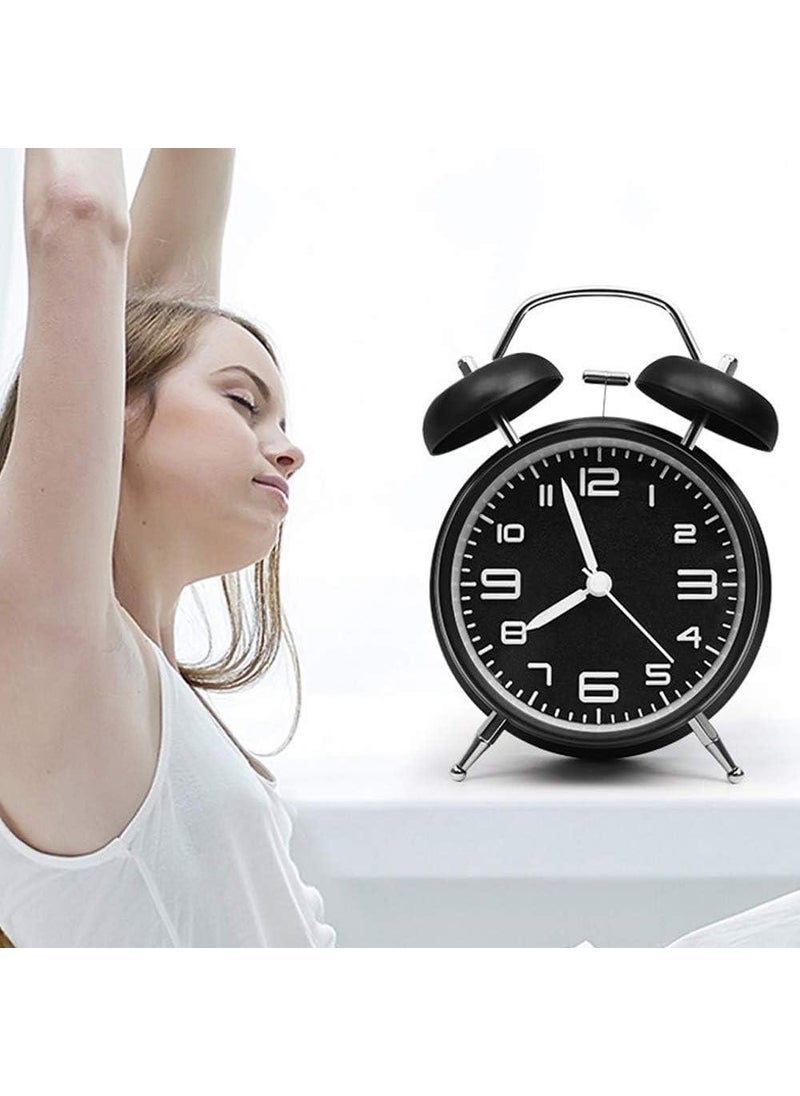 Valkyrie - Silent Flows 16CM Alarm Table Alarm Clock with Seconds Loud Ringtone Large Size Black - Image 1