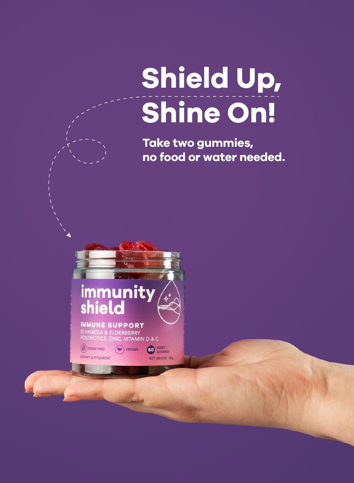 Nutrili Immunity Shield Sugar Free Probiotics Gummies 150G Gummies 60'S
