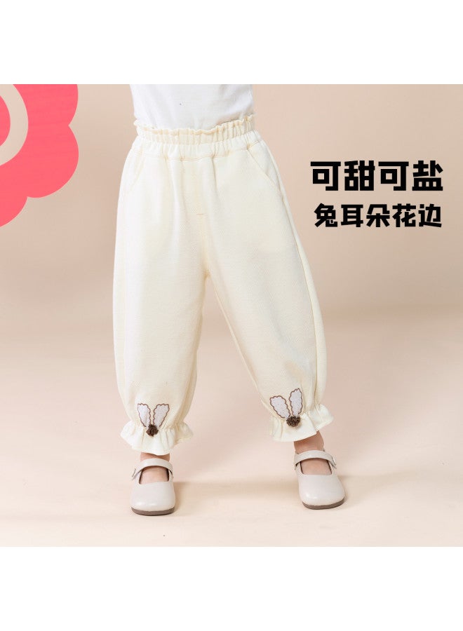 Bornbay girls' Fashion High-waisted Elastic Cuff Jogger Pants For Spring/autumn - Comfortable Baby Running Sweatpants - Image 2