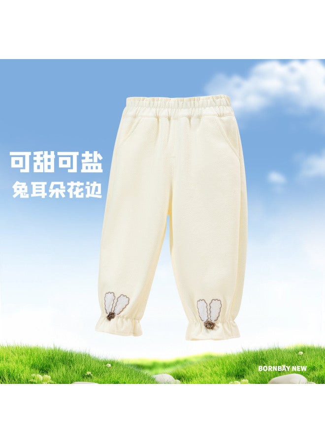 Bornbay girls' Fashion High-waisted Elastic Cuff Jogger Pants For Spring/autumn - Comfortable Baby Running Sweatpants - Image 5