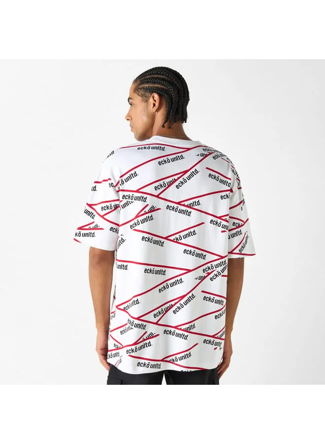 Ecko Unltd. Ecko Unltd Printed T-shirt with Short Sleeves and Crew Neck
