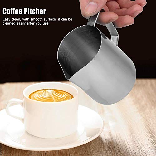 3D CREATIONS 900 MLStainless Steel Milk Frothing Pitcher Milk Coffee Cappuccinos Milk Latte Art Jug Cup Frothing espresso Steamer - Image 3