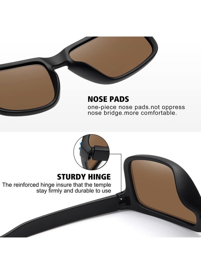 MEETSUN Polarized Sunglasses for Men Women Sports Driving Fishing Glasses UV400 Protection, Black+blue 2pack, Standard - Image 4