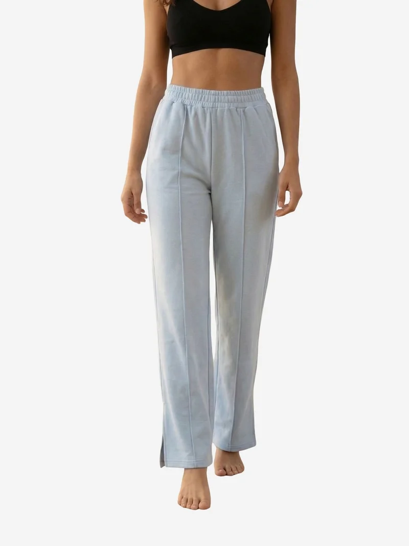 ماي فاشن MY FASHION High-Waist Wide-Leg Knit Joggers