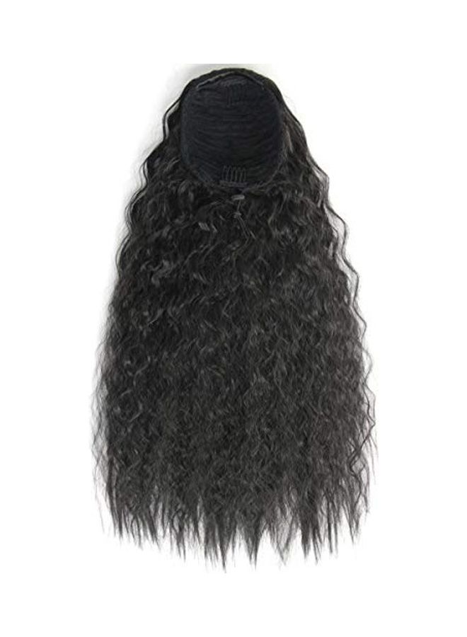 NIBEMINENT Clip In Wavy Natural Ponytail Extension Black 22inch - Image 5