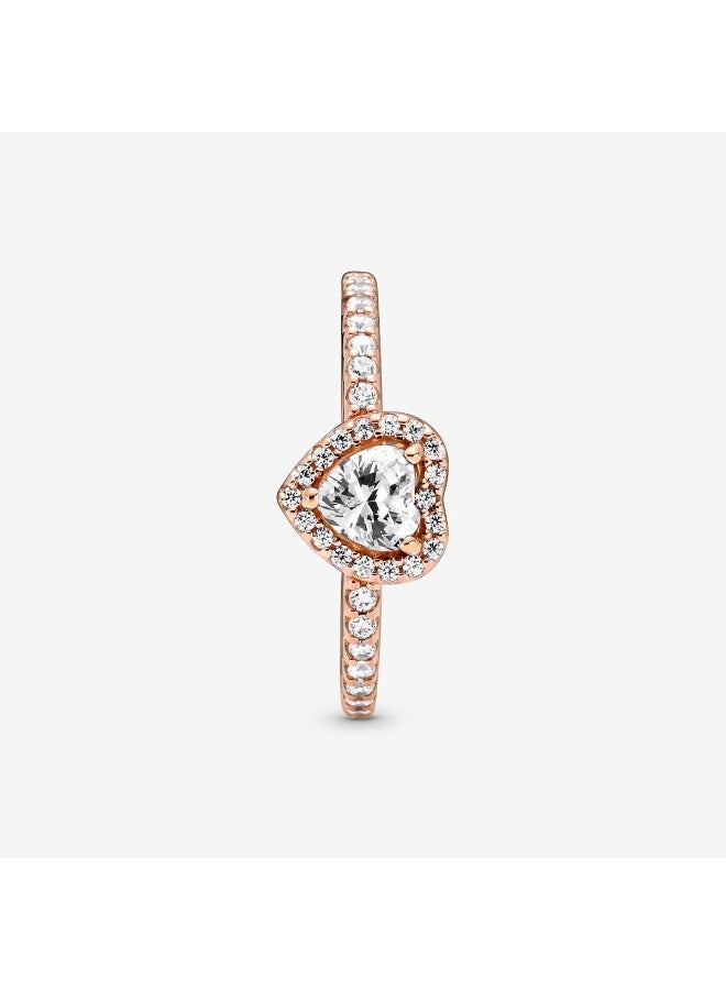 دورا خاتم رائع ثلاثي الأبعاد على شكل قلب مرصع بالأحجار الكريمة - Image 2