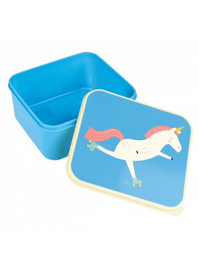 Rex London Magical Unicorn Lunch Box – Girls Lunch Box with Unicorn Print – Durable, Easy to Open, and Perfect for School or Travel