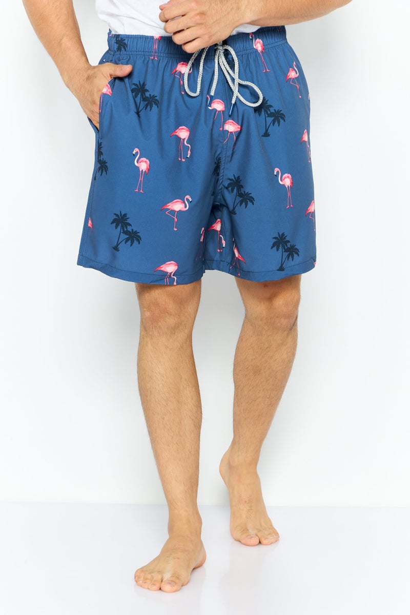 Rainforest Men All Over Print Drawstring Board Shorts, Multicolor - Image 1