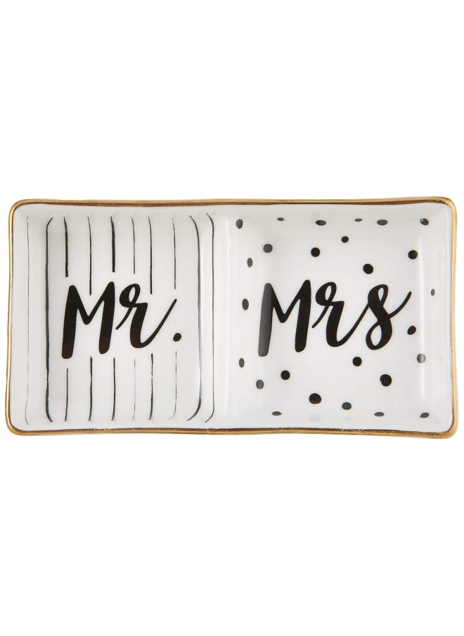 Kate Aspen - Mrs Wedding Trinket One Size Mr And Mrs Ring Dish - Image 1