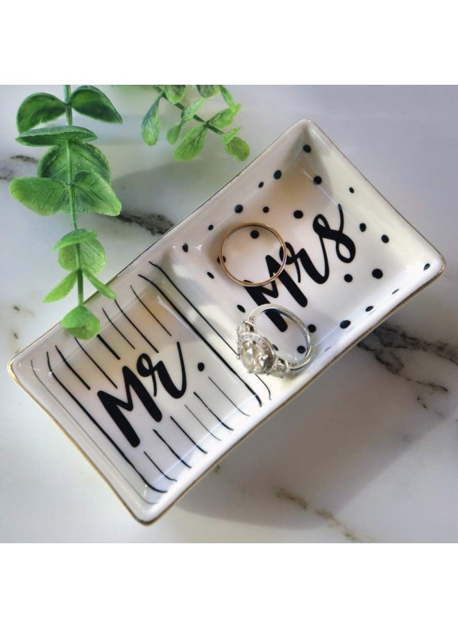 Kate Aspen - Mrs Wedding Trinket One Size Mr And Mrs Ring Dish - Image 1