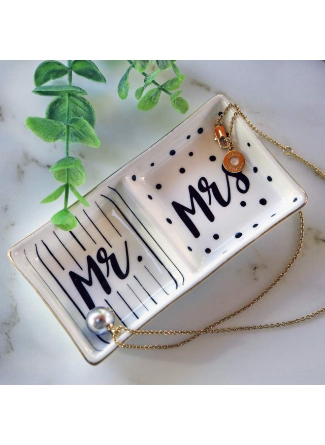 Kate Aspen - Mrs Wedding Trinket One Size Mr And Mrs Ring Dish - Image 1