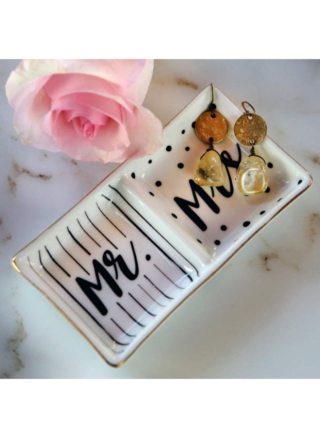 Kate Aspen - Mrs Wedding Trinket One Size Mr And Mrs Ring Dish - Image 1