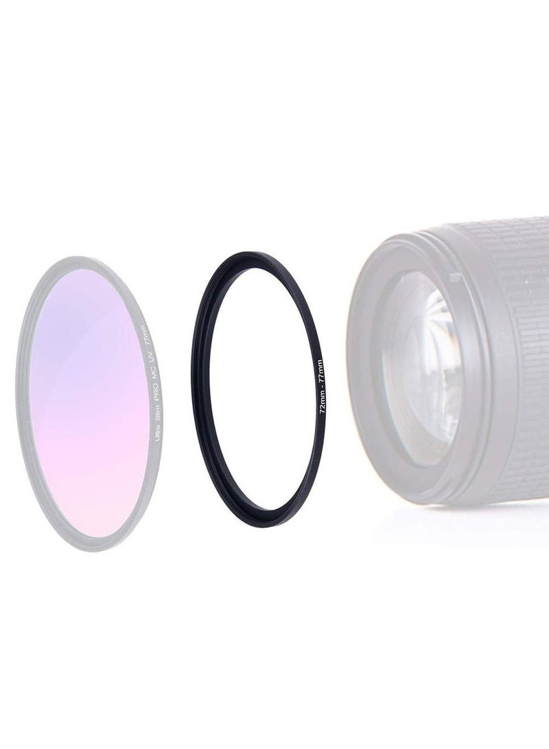 18pcs 37-49-52-55-58-62-67-72-77-82mm Metal Camera Lens Filter Ring Adapter Kit(9 Pieces Step Up Ring Setand+9 Pieces Step Down Ring Set) for Canon Nikon Sony Olympus DSLR Camera Black  - Image 3