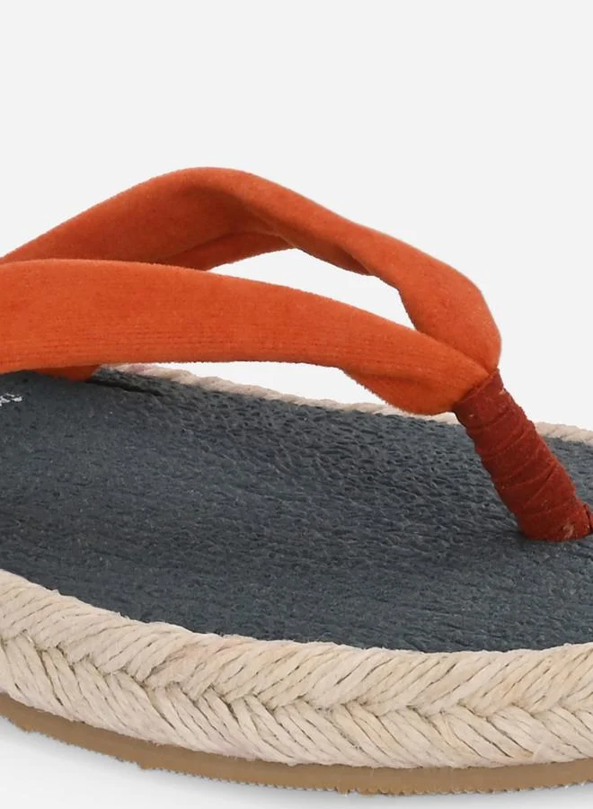 Fresh Feet Fresh Feet Red Plain Thong Toe Yoga Mat Slippers