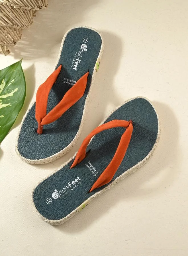 Fresh Feet  Fresh Feet Red Plain Thong Toe Yoga Mat Slippers for Women | Best Price UAE
