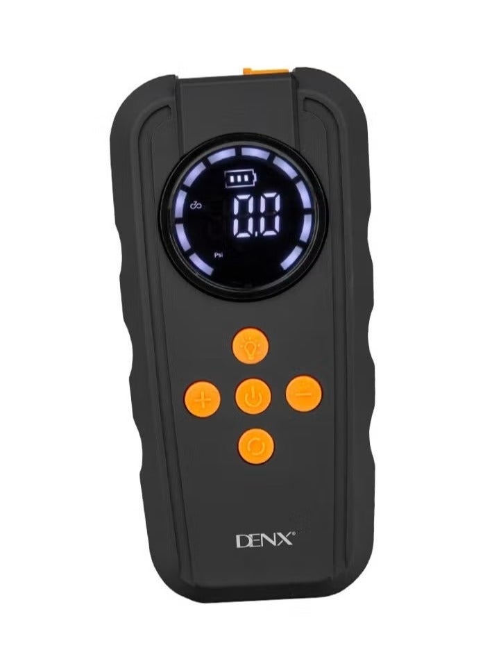 Denx Inflatable Emergency All- In- On Machine , Jump Starter - 14.8V LED Full Screen Display Jump Starter Power Pack - Lightweight Quick Inflation Jump Start Battery Pack for Car Motorcycle Cycling E-bikes - Image 2