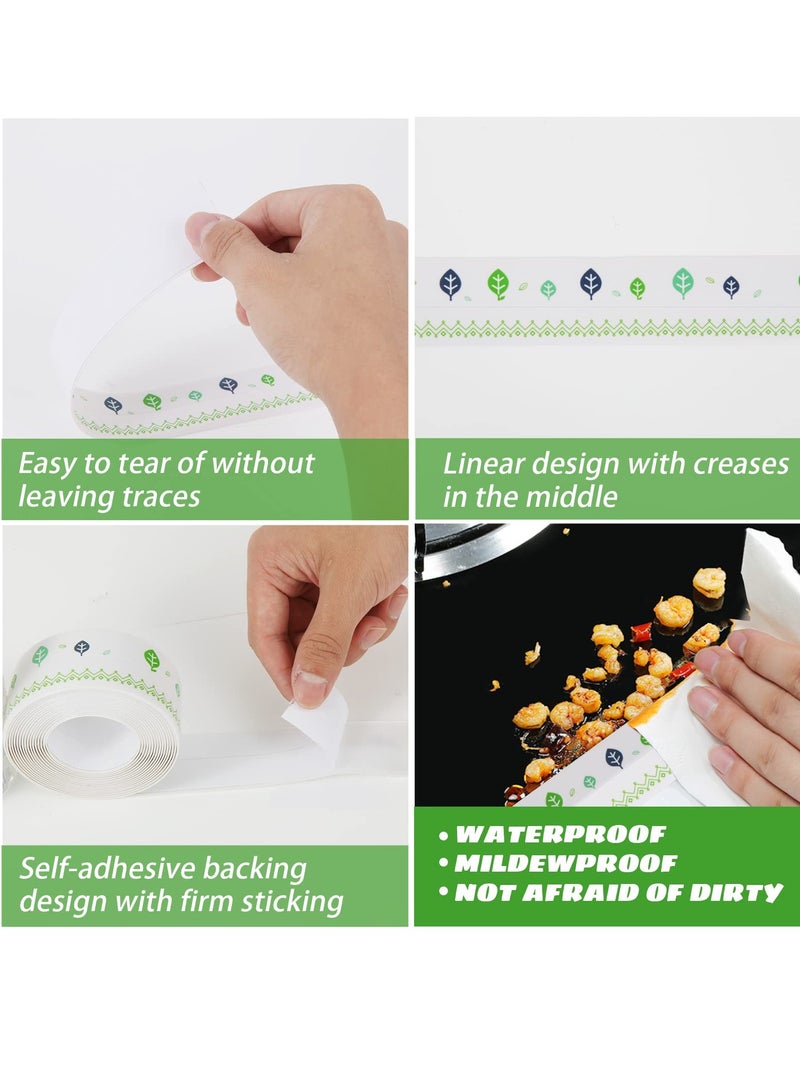 PVC Caulk Strip for Bathtub, 2 Pack 1.5 Inch Wide 10.5Ft Length Tub and Wall Peel and Caulk Strip, Create a Tight Seal Between the Bathtub and Wall to Keep Moisture Out, Leaf - Image 5