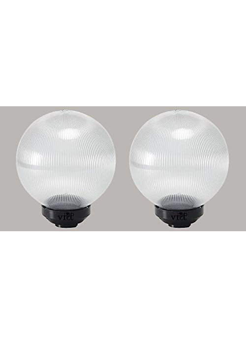 VRCT Vrct Set of 2 Unbreakable 8 Inch Glow Fixtures Garden Gate Light PMMA Dome Midi 1Pc 