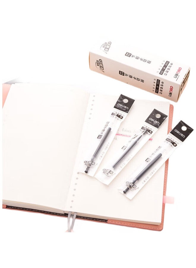 Deli Retractable Gel Pen Refills, Student Office Signature Pen Ink Refills, 0.5Mm Bullet Tip, Compatible With S01/S08/1008/K35, Black, 20 Pieces/Box, S206 - Image 1