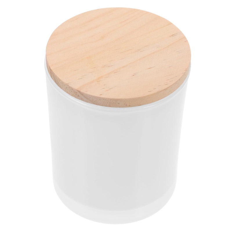Glass Candle Jar With Wood Lid DIY Candle Making Home Decor Tealight Holder - Image 2