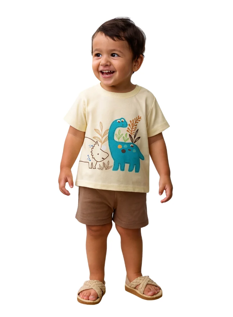 لؤي مجموعة ملابس أطفال للأولاد والبنات مصنوعة من القطن العضوي بنسبة 100% من LUAY، مجموعة ملابس قصيرة الأكمام للأطفال للأولاد والبنات الصغار