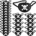 Chinco 24 Pcs Black Pirate Eye Patches Single Eye Skull Patches Silk Pirate Captain Costume for Halloween Cosplay Party Supplies - Image 2